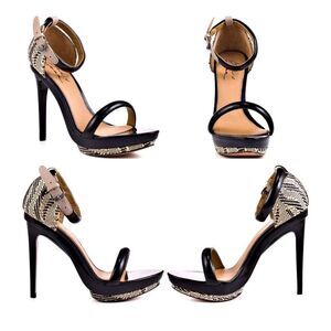 Badgley Mischka by Mark James Ritchie platform ankle strap stilettos NWOB